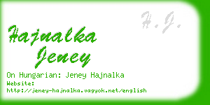 hajnalka jeney business card